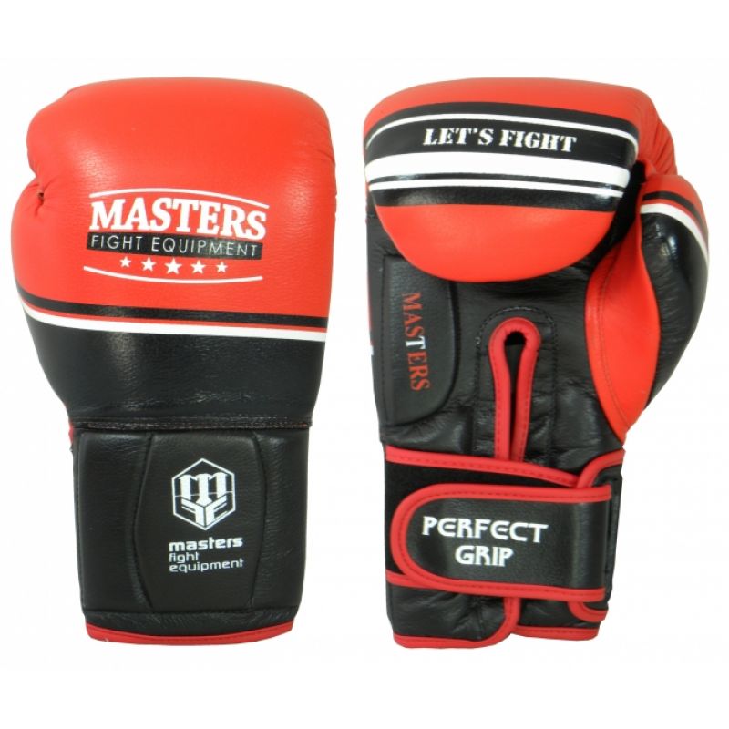 MASTERS FIGHT EQUIPMENT RBT-LF 14 oz Black and Red piros kesztyű 0130744-14 boxkesztyű