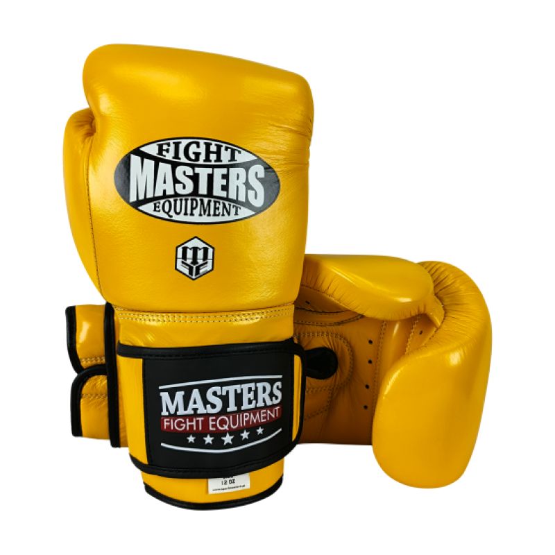 MASTERS FIGHT EQUIPMENT RBT-MEX Leather 12 oz Yellow sárga kesztyű 012204-12 boxkesztyű