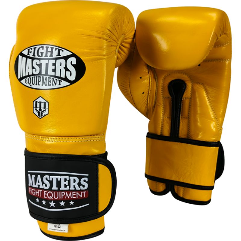 MASTERS FIGHT EQUIPMENT RBT-MEX Leather 12 oz Yellow sárga kesztyű 012204-12 boxkesztyű