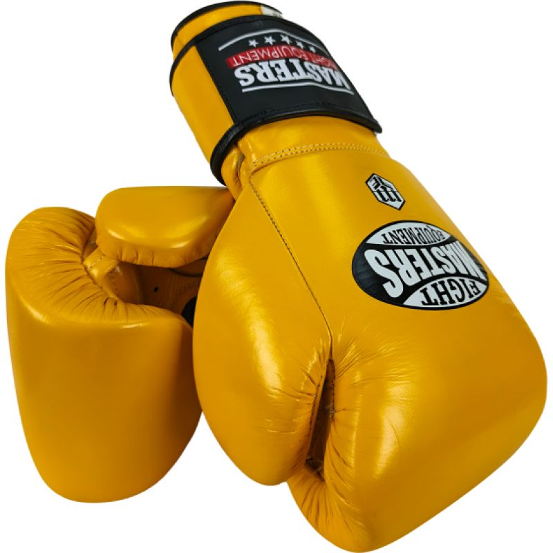 MASTERS FIGHT EQUIPMENT RBT-MEX Leather 12 oz Yellow sárga kesztyű 012204-12 boxkesztyű
