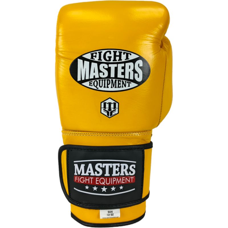 MASTERS FIGHT EQUIPMENT RBT-MEX Leather 12 oz Yellow sárga kesztyű 012204-12 boxkesztyű