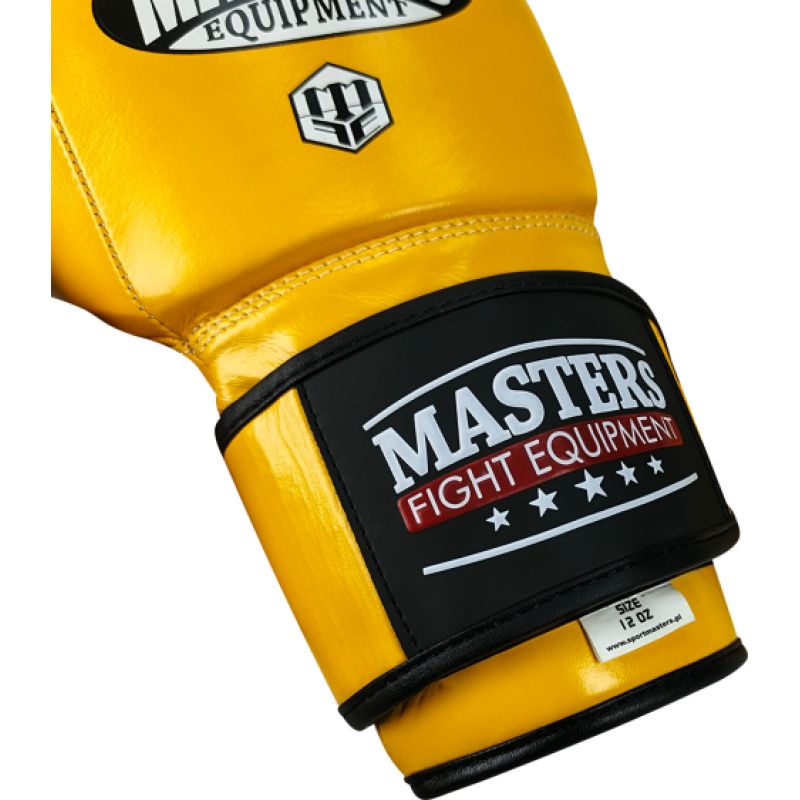 MASTERS FIGHT EQUIPMENT RBT-MEX Leather 12 oz Yellow sárga kesztyű 012204-12 boxkesztyű
