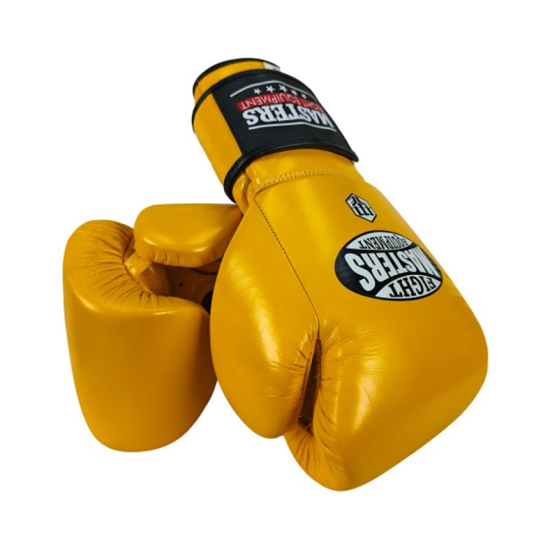 MASTERS FIGHT EQUIPMENT RBT-MEX Leather 12 oz Yellow sárga kesztyű 012204-12 boxkesztyű