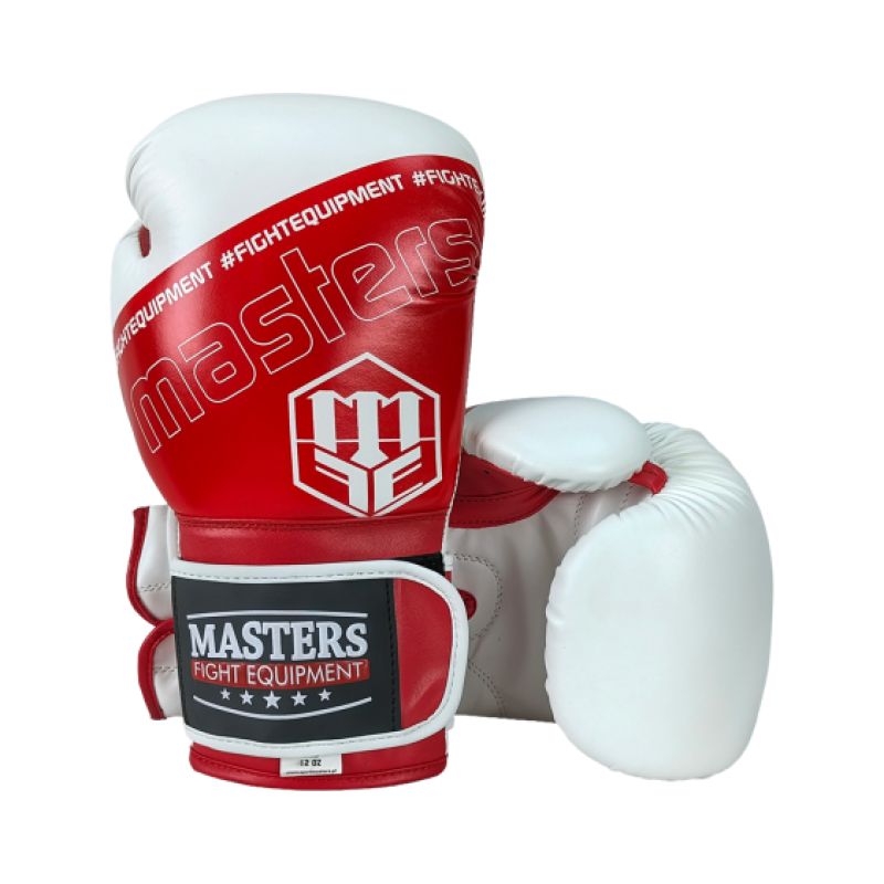 MASTERS FIGHT EQUIPMENT RPU-FOLK 12 oz White-Red piros kesztyű 013505-12 boxkesztyű