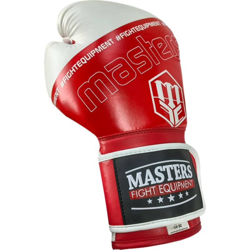 MASTERS FIGHT EQUIPMENT RPU-FOLK 12 oz White-Red piros kesztyű 013505-12 boxkesztyű