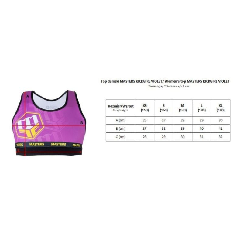 MASTERS FIGHT EQUIPMENT top MASTERS KICKGIRL lila ruházat 04003-M