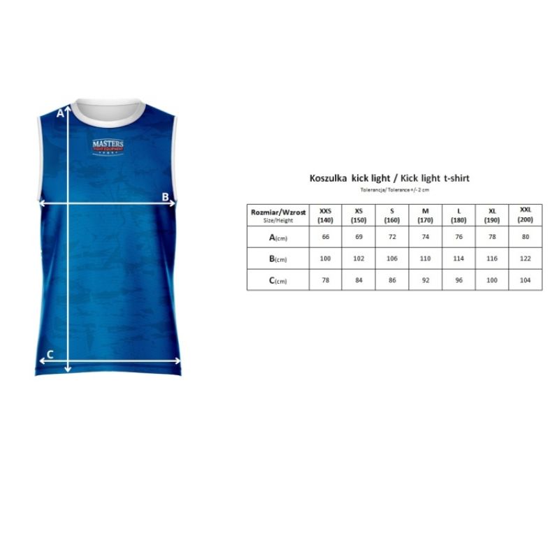 Masters Kick Light Sleeveless (WAKO APPROVED) póló