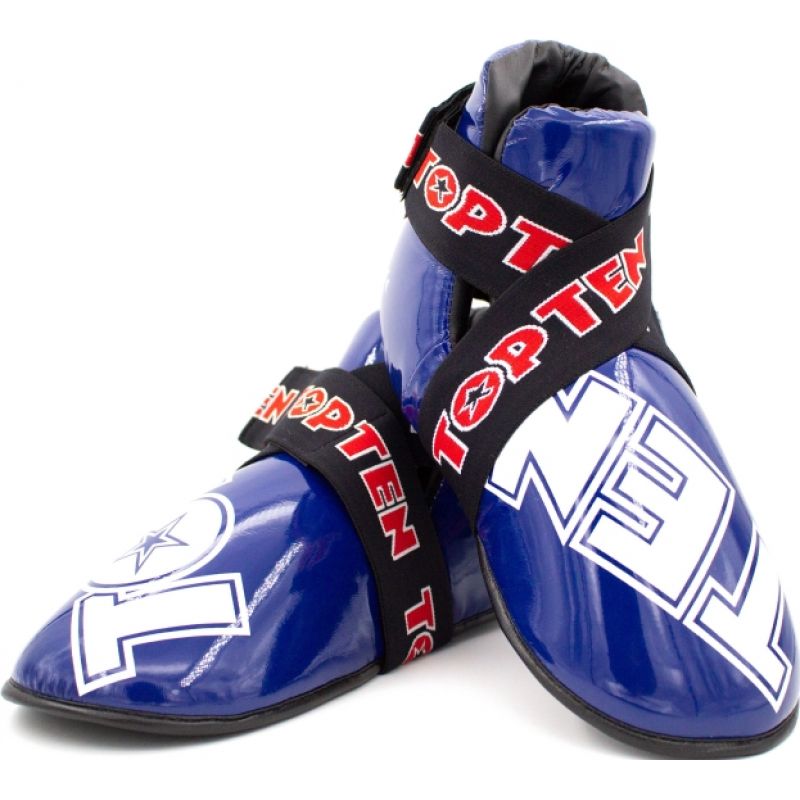 Masters Top Ten OSTT-PU "Superlight" Glossy Foot Guards (Wako Approved) védőfelszerelés, jasnoniebieski+xl