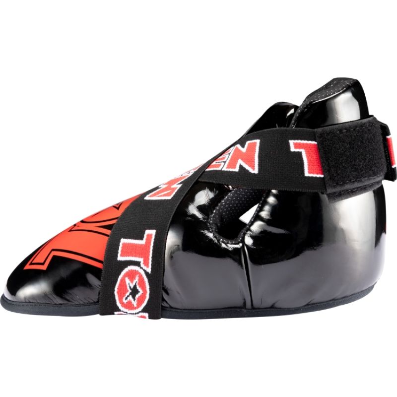 Masters Top Ten OSTT-PU "Superlight" Glossy Foot Protectors védőfelszerelés, czarno - czerwone+m/l