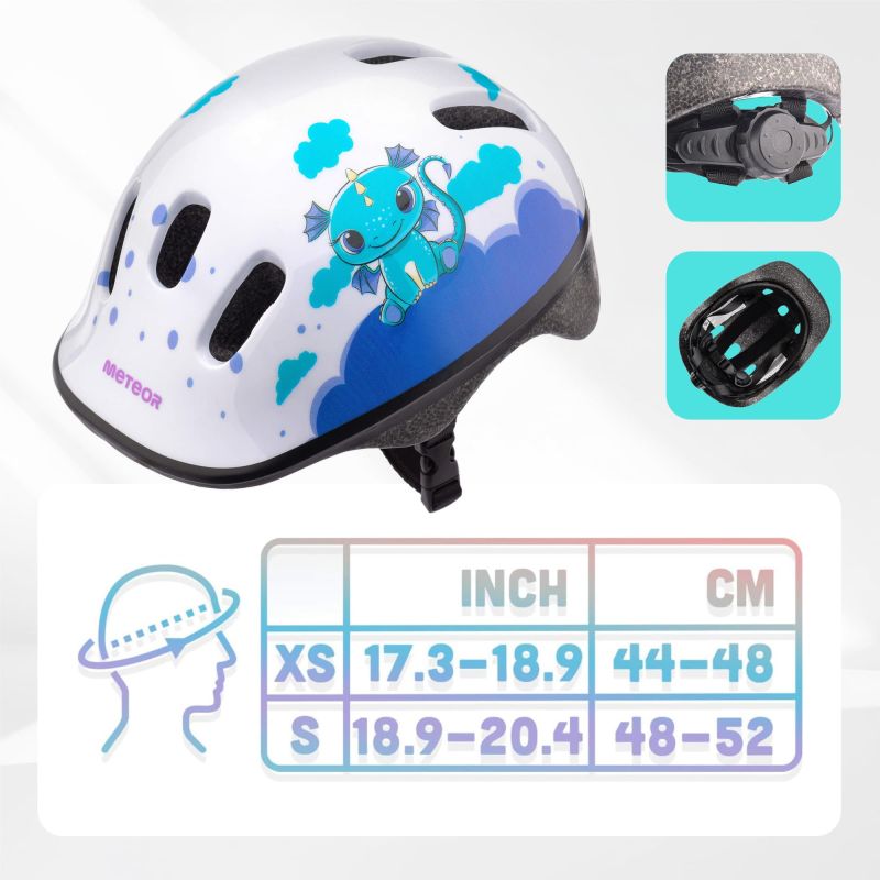 Meteor KS06 S Bicycle Helmet 48-52 cm Dragon uniw sisak