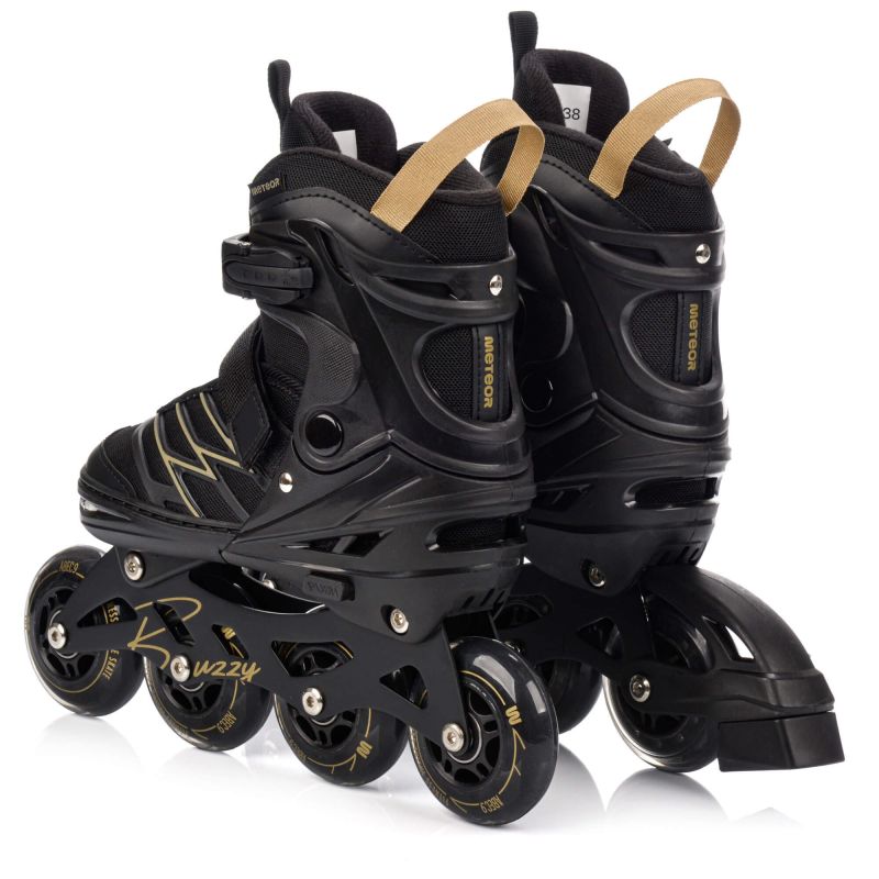 Meteor M 34-38 Buzzy Roller Skates Black/ arany görkorcsolya