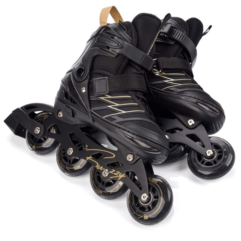 Meteor M 34-38 Buzzy Roller Skates Black/ arany görkorcsolya