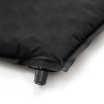 Meteor self-inflating mat, corrugated, black, fekete jóga matrac