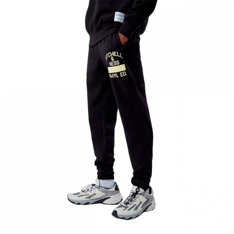 Mitchell &amp; Ness Branded Fashion Graphic Sweatpants M PSWP5533-MNNYYPPPBLCK