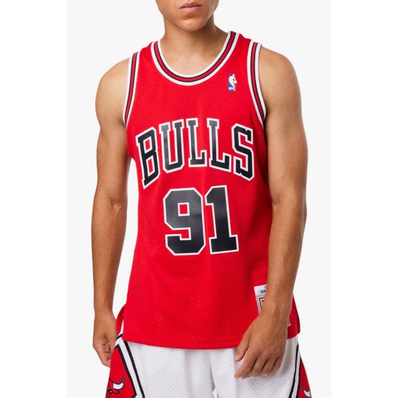 Mitchell &amp; Ness Chicago Bulls NBA Dennis Rodman T-shirt M SMJYGS18154-CBUSCAR97DRD