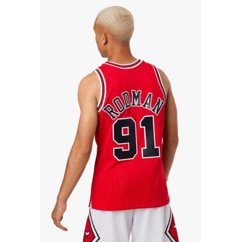 Mitchell &amp; Ness Chicago Bulls NBA Dennis Rodman T-shirt M SMJYGS18154-CBUSCAR97DRD
