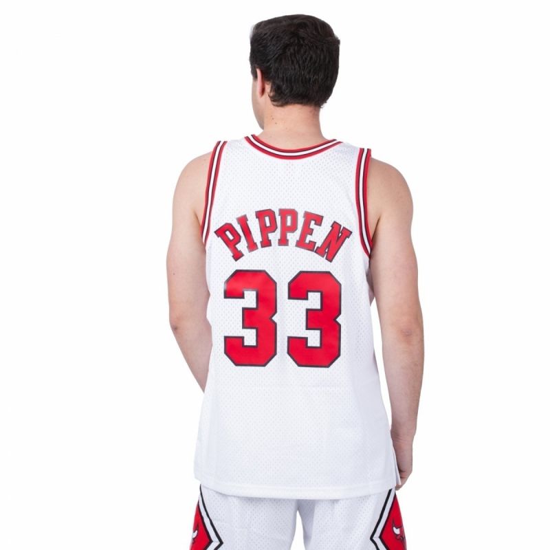 Mitchell &amp; Ness Chicago Bulls NBA Home Swingman Jersey Bulls 97-98 Scottie Pippen M SMJYAC18054-CBUWHIT97SPI