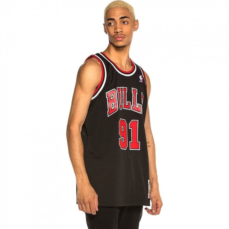 Mitchell &amp; Ness Chicago Bulls NBA Swingman Alternate Jersey Bulls 97 Dennis Rodman SMJYGS18152-CBUBLCK97DRD