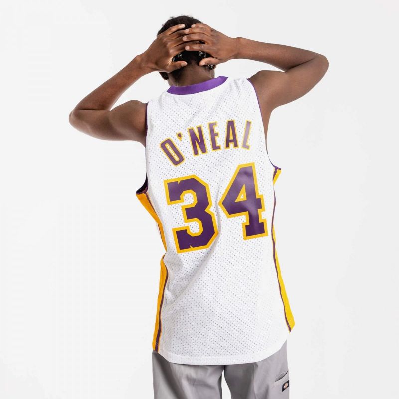 Mitchell &amp; Ness Los Angeles Lakers NBA Shaquille O&#39;Neal T-shirt M SMJY4442-LAL02SONWHIT