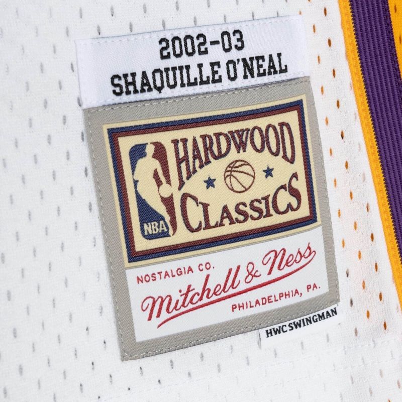 Mitchell &amp; Ness Los Angeles Lakers NBA Shaquille O&#39;Neal T-shirt M SMJY4442-LAL02SONWHIT
