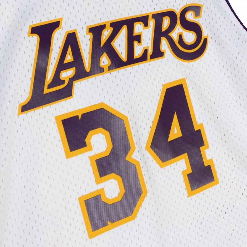 Mitchell &amp; Ness Los Angeles Lakers NBA Shaquille O&#39;Neal T-shirt M SMJY4442-LAL02SONWHIT