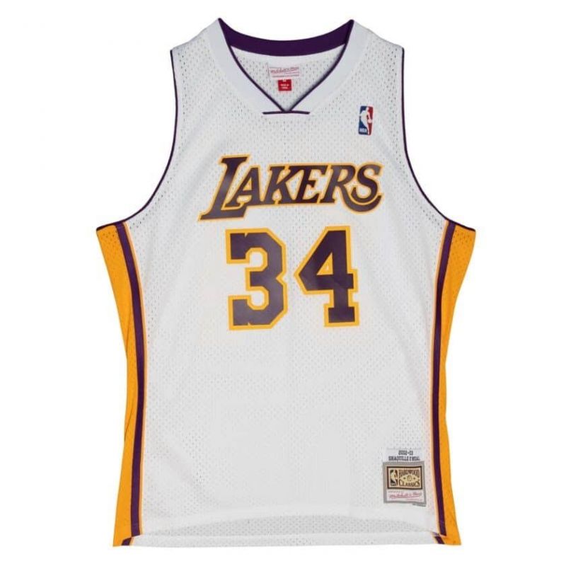 Mitchell &amp; Ness Los Angeles Lakers NBA Shaquille O&#39;Neal T-shirt M SMJY4442-LAL02SONWHIT