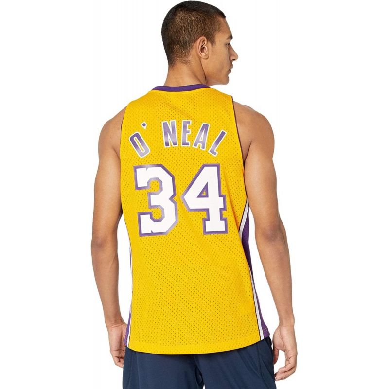 Mitchell &amp; Ness Los Angeles Lakers NBA Swingman Home Jersey Lakers 99 Shaquille O`Neal SMJYGS18179-LALLTGD99SON