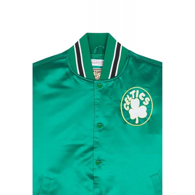 Mitchell & Ness Nba Boston Celtics Primetime Heavyweight Satin Jacket Vintage Logo Celtics M Jk8453-bcekygn