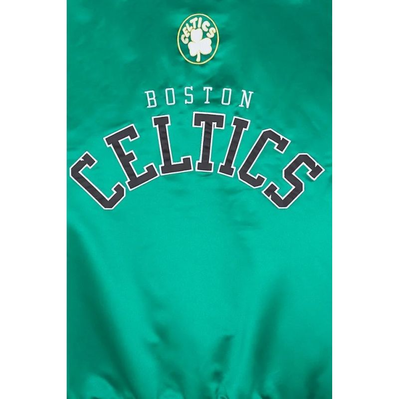 Mitchell & Ness Nba Boston Celtics Primetime Heavyweight Satin Jacket Vintage Logo Celtics M Jk8453-bcekygn