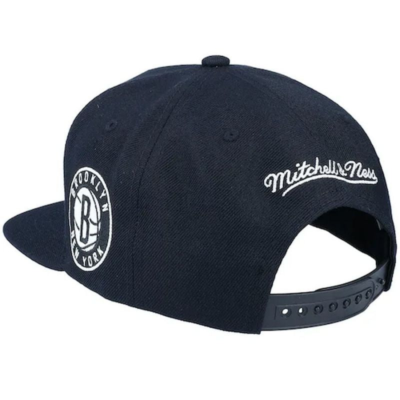 Mitchell &amp; Ness NBA Brooklyn Nets Team Script 2.0 Snapback Nets Cap HHSS3280-BNEYYPPPBLCK