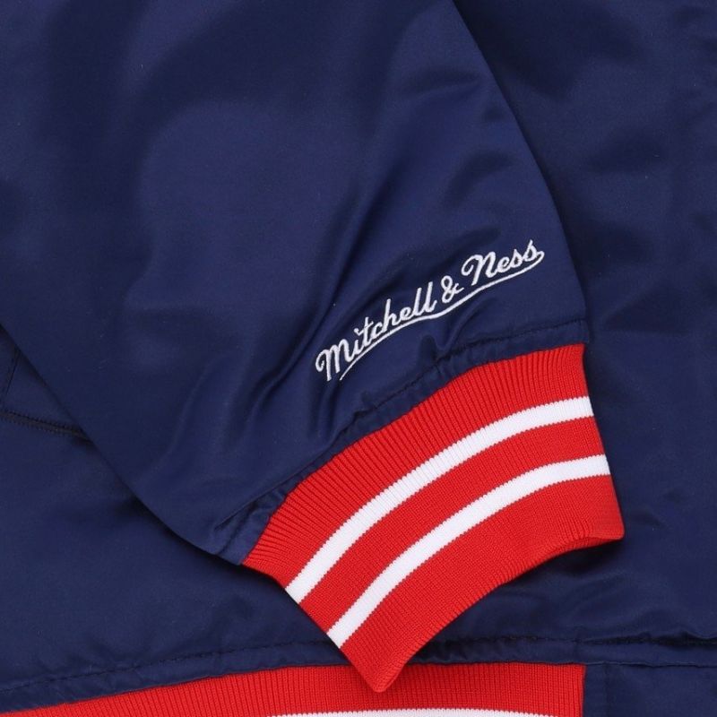 Mitchell &amp; Ness NBA Heavyweight Satin Jacket New Jersey Nets OJBF3413-NJNYYPPPNAVY