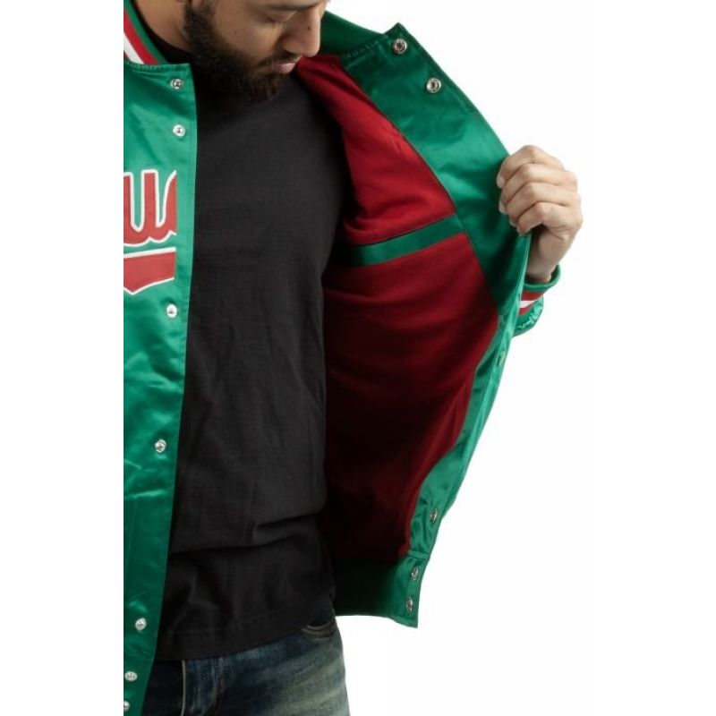 Mitchell &amp; Ness NBA Milwaukee Bucks Lightweight Jacket M STJKMG18013-MBUDKGN