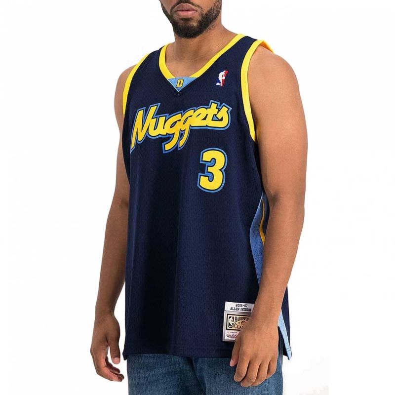 Mitchell &amp; Ness NBA Swingman Denver Nuggets Allen Iverson T-shirt SMJY4205-DNU06AIVASBL