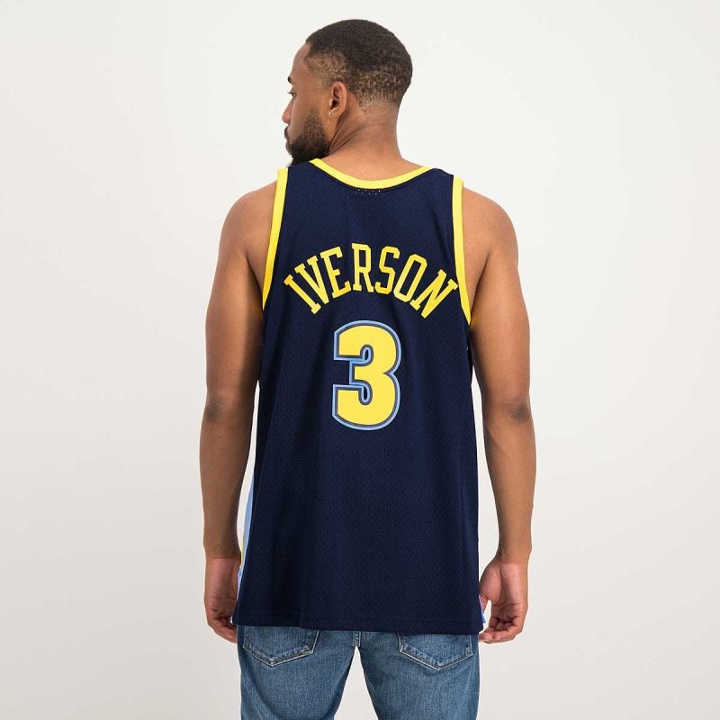 Mitchell &amp; Ness NBA Swingman Denver Nuggets Allen Iverson T-shirt SMJY4205-DNU06AIVASBL