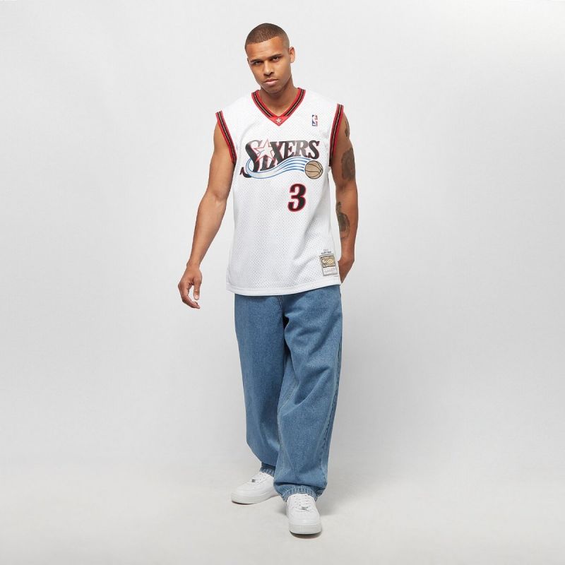 Mitchell &amp; Ness NBA Swingman Home Jersey 76ERS 00 Allen Iverson M SMJYGS18200-P76WHIT00AIV