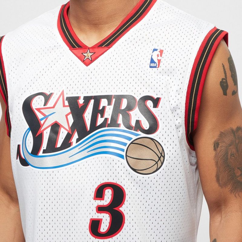 Mitchell &amp; Ness NBA Swingman Home Jersey 76ERS 00 Allen Iverson M SMJYGS18200-P76WHIT00AIV