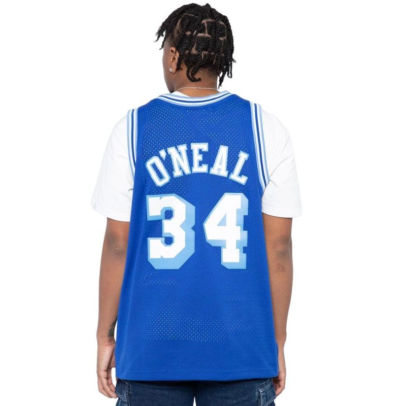 Mitchell & Ness NBA Swingman Los Angeles Lakers Shaquille O&#39;Neal M T-shirt SMJYAC18013-LALROYA96SON - Sportmania.hu