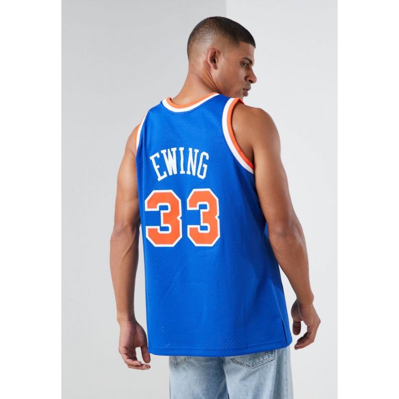 Mitchell &amp; Ness NBA Swingman New York Knicks Patric Ewing T-Shirt SMJYGS18186-NYKROYA91PEW