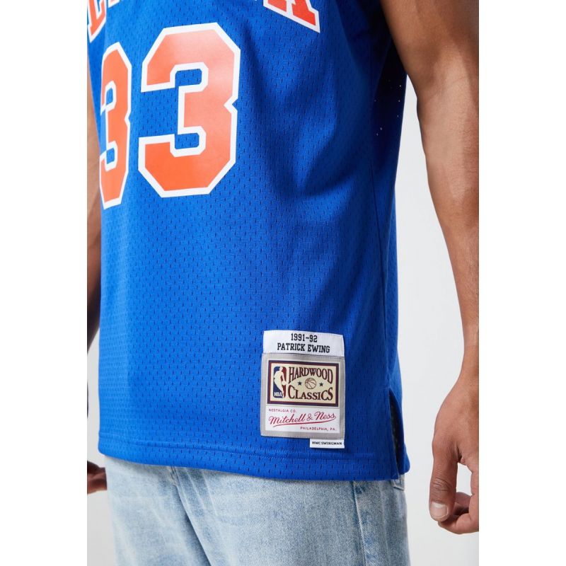 Mitchell &amp; Ness NBA Swingman New York Knicks Patric Ewing T-Shirt SMJYGS18186-NYKROYA91PEW