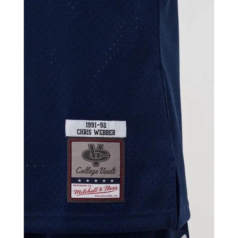 Mitchell &amp; Ness NCAA Swingman Road Jersey Michigan1991 Chris Webber SMJY4437-UMI91CWEASBL