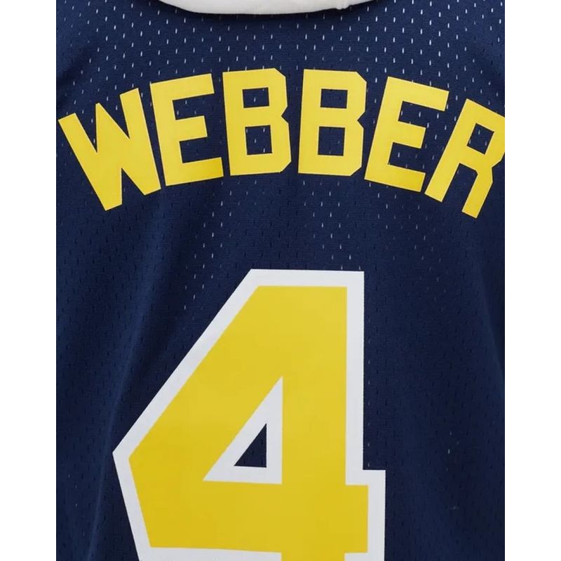 Mitchell &amp; Ness NCAA Swingman Road Jersey Michigan1991 Chris Webber SMJY4437-UMI91CWEASBL