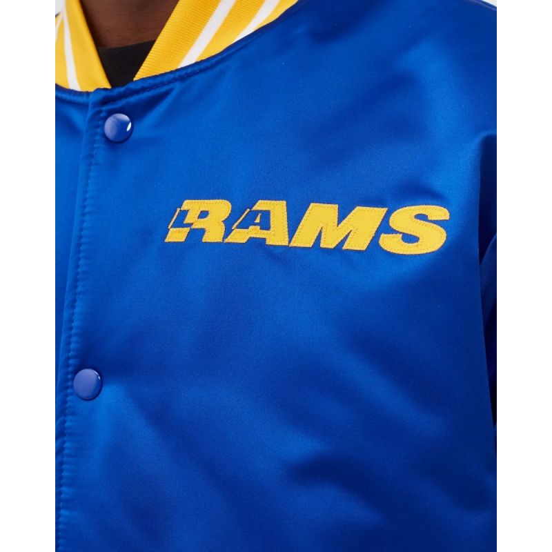 Mitchell &amp; Ness NFL Heavyweight Satin Jacket Los Angeles Rams M OJBF3413-LARYYPPPROYA