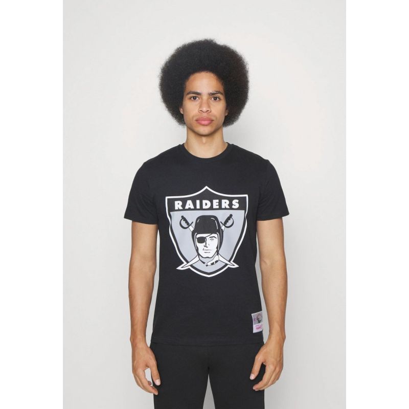 Mitchell &amp; Ness NFL Oakland Raiders Team Logo Tee BMTRINTL1270-ORABLCK