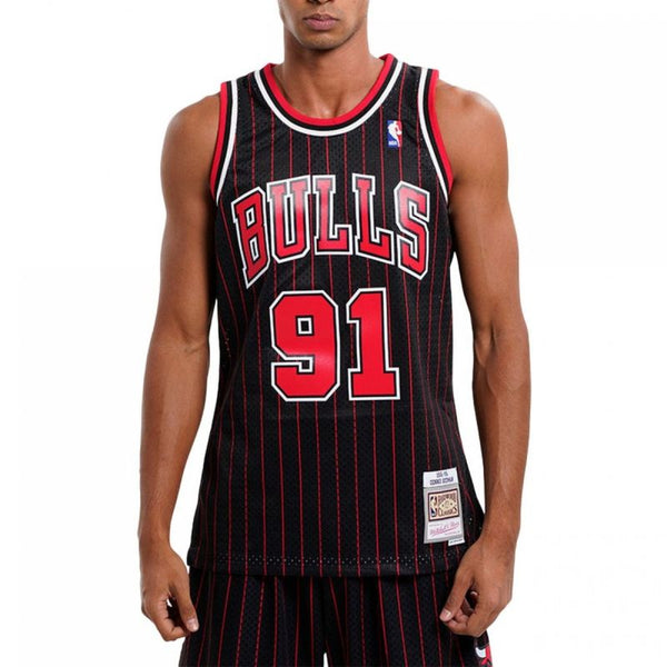 Mitchell &amp; Ness Chicago Bulls Nba Swingman Alternate Jersey Bulls 95 Dennis Rodman M Smjygs18150-cbublck95drd