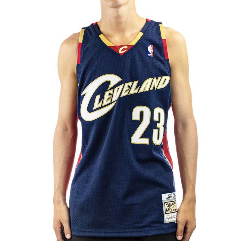 Mitchell &amp;Ness Cleveland Cavaliers NBA Swingman Jersey Lebron James M SMJYGS18156-CCANAVY08LJA