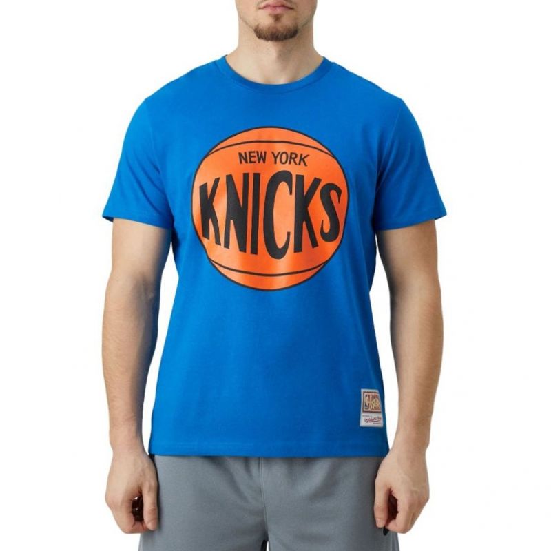 Mitchell &amp;Ness NBA New York Knicks Team Logo Tee M BMTRINTL1268-NYKROYA