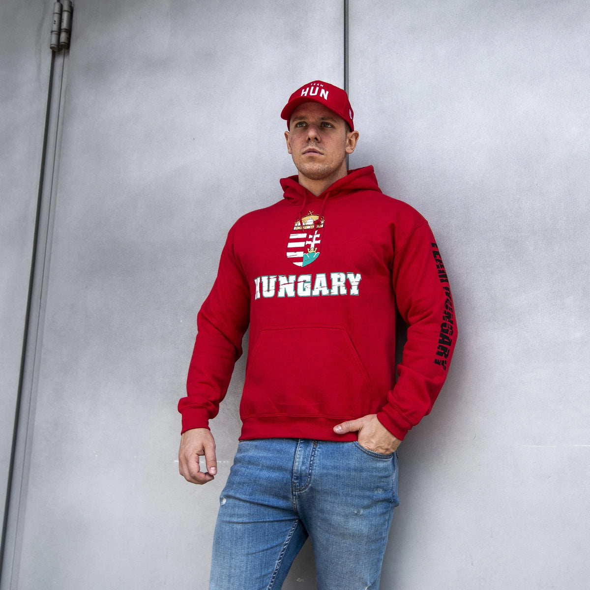 Msport Hungary feliratos kapucnis pulóver