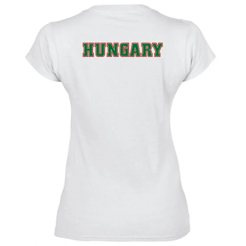 Msport Hungary Női Szurkolói Póló - Fehér V-nyakú