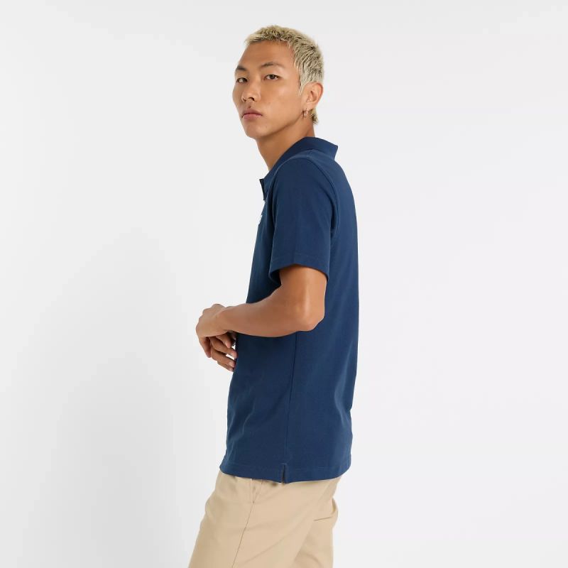 New Balance Cotton Pique Polo Shirt M Mt51519nny