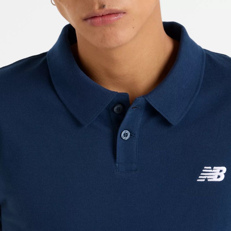 New Balance Cotton Pique Polo Shirt M Mt51519nny